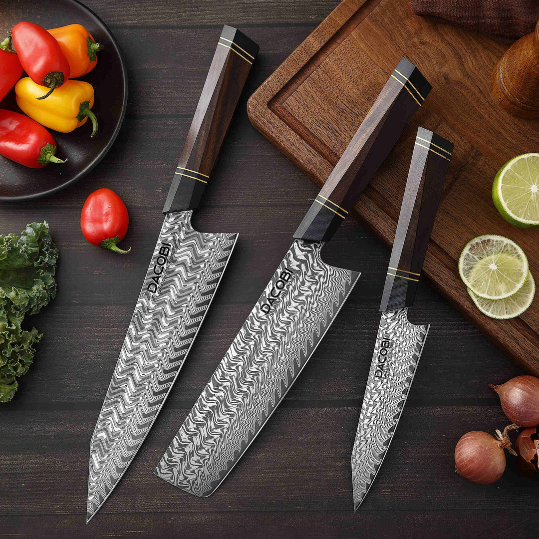 Kolekcia Rin, Profesionálne nože, 67-vrstvová damašková oceľ