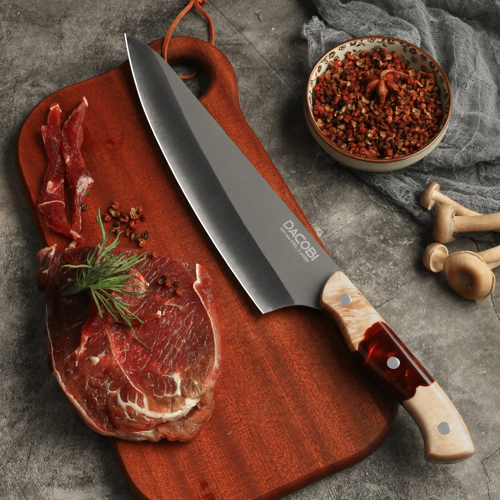 Kuchársky nôž C47, San Mai oceľ, 22 cm - DACOBI.sk