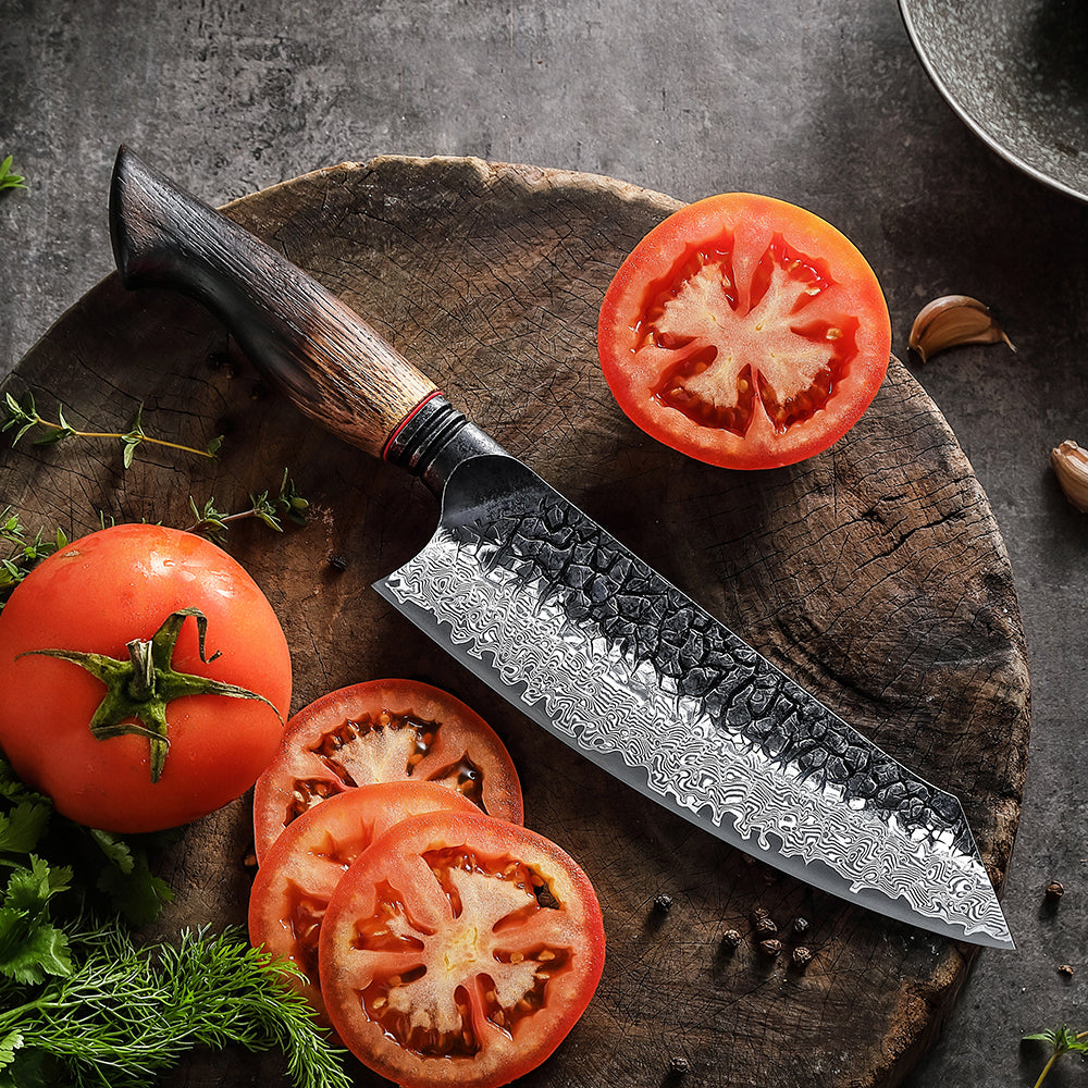 Nôž Santoku C62, Damašková oceľ, 19 cm