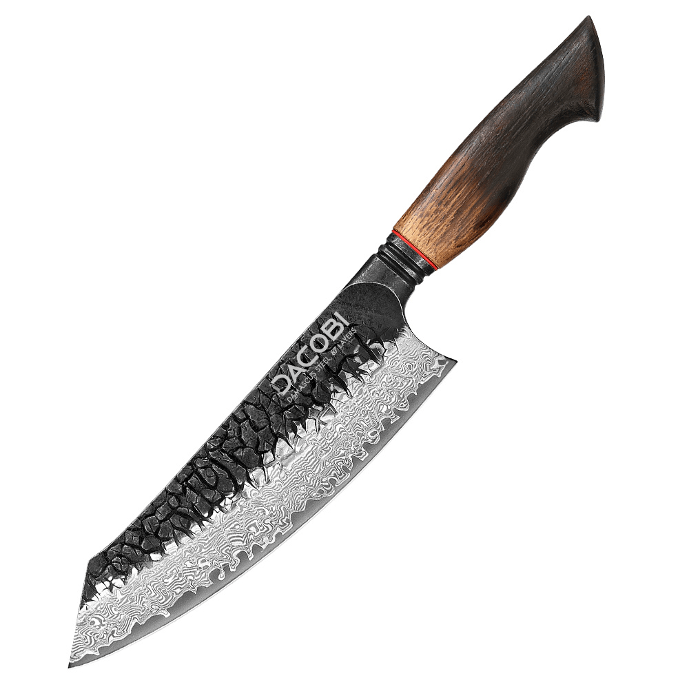 Nôž Santoku C62, Damašková oceľ, 19 cm