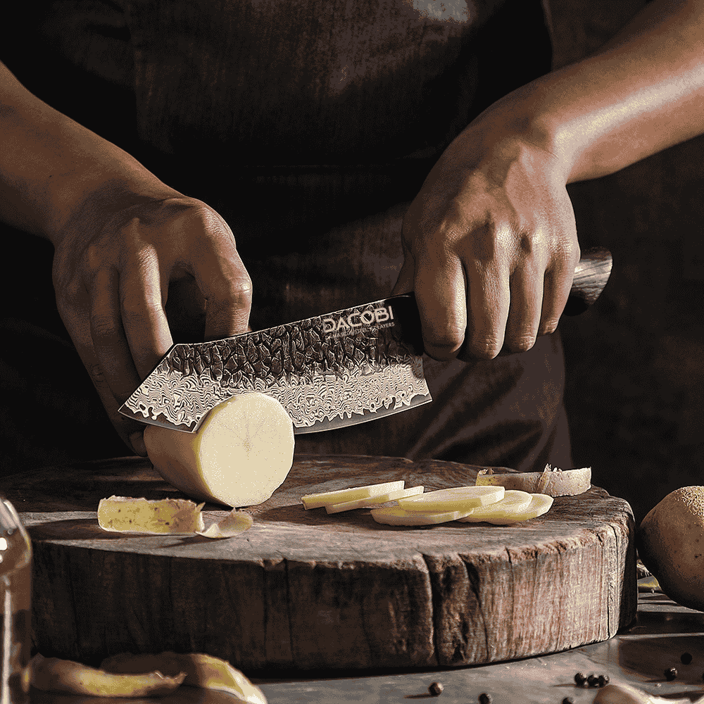 Nôž Santoku C62, Damašková oceľ, 19 cm