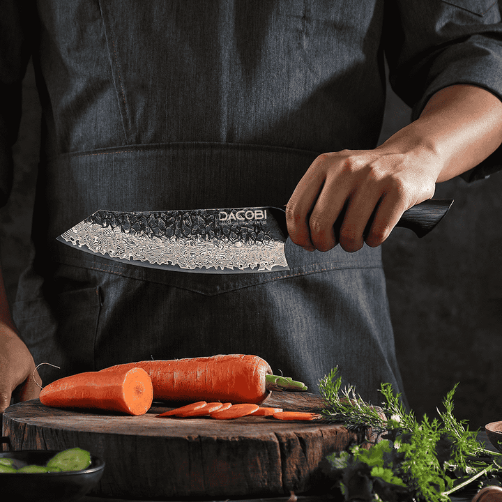 Nôž Santoku C62, Damašková oceľ, 19 cm