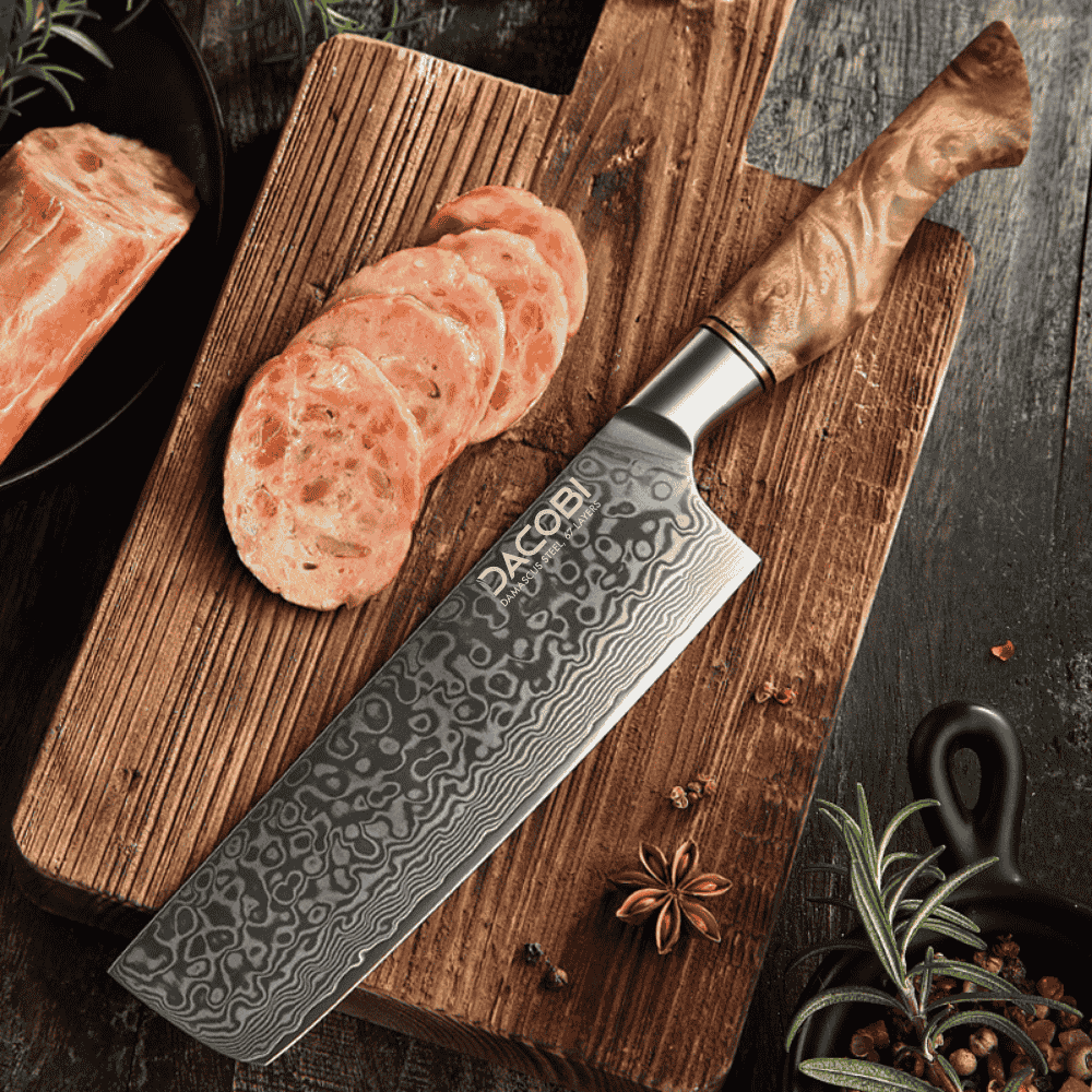 Nôž Nakiri C64, Damašková oceľ, 18 cm
