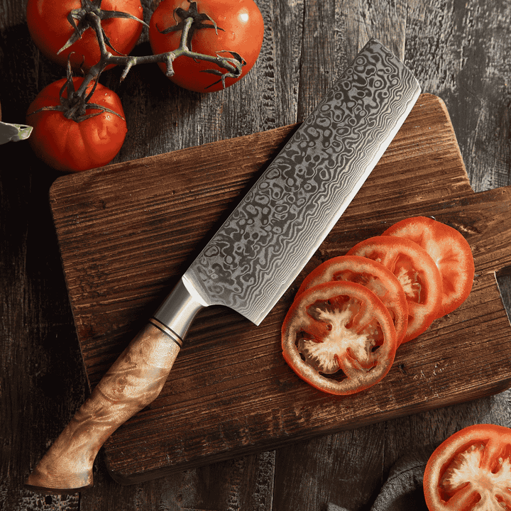 Nôž Nakiri C64, Damašková oceľ, 18 cm