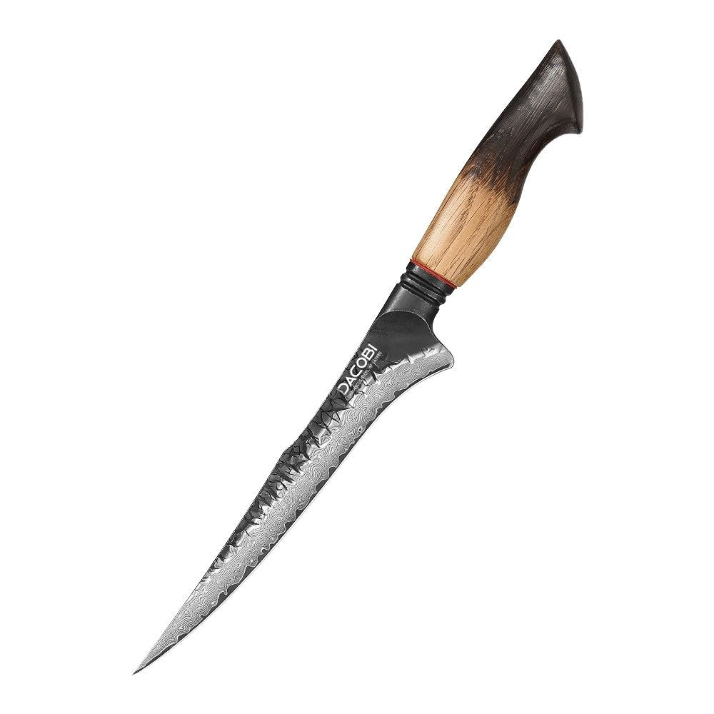 Filetovací nôž C72, Damašková oceľ, 19 cm