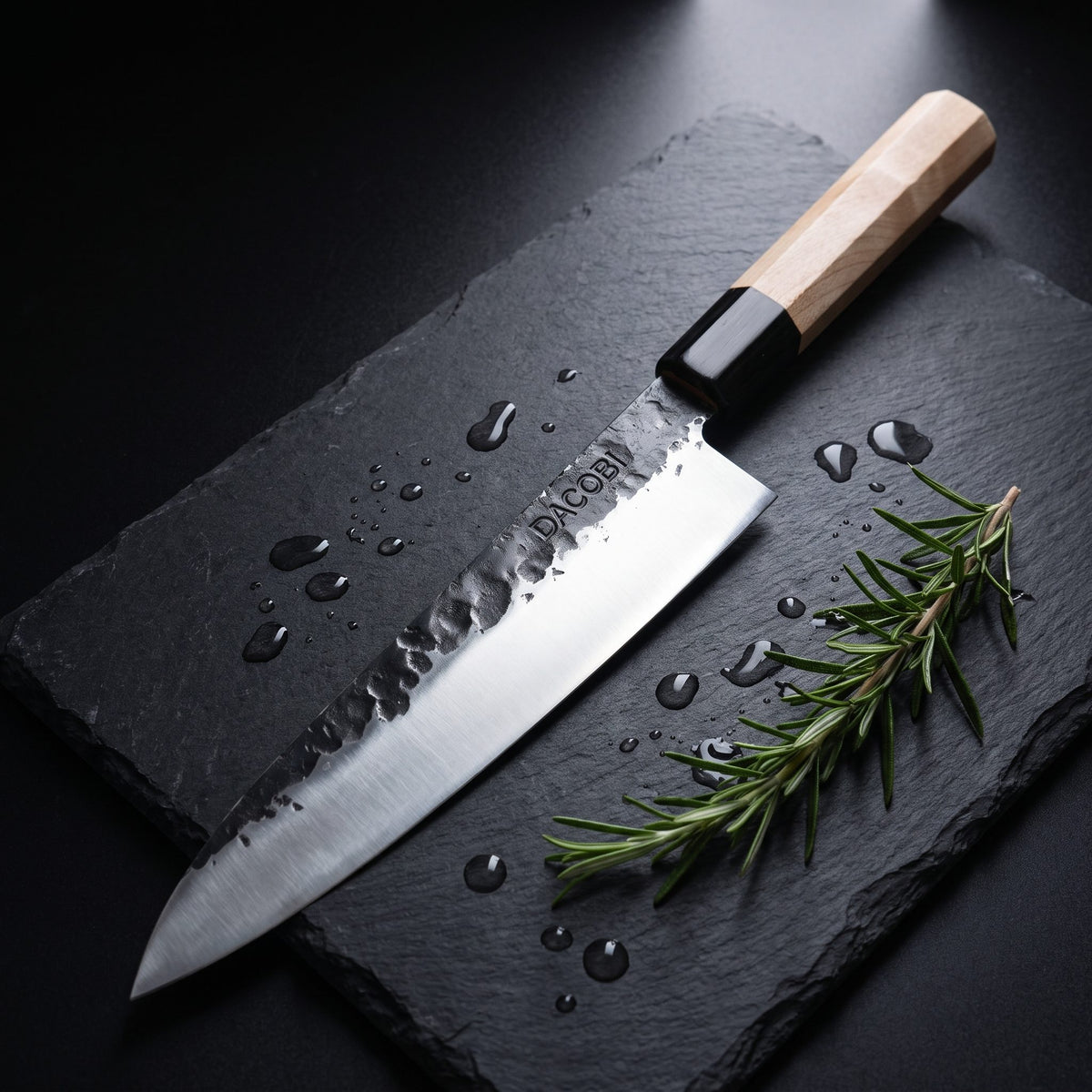 Rukoväť z javorového dreva noža Gyuto Tsuchime