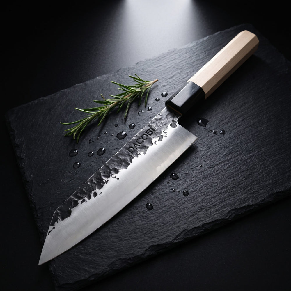 Rukoväť z javorového dreva noža Kiritsuke Tsuchime