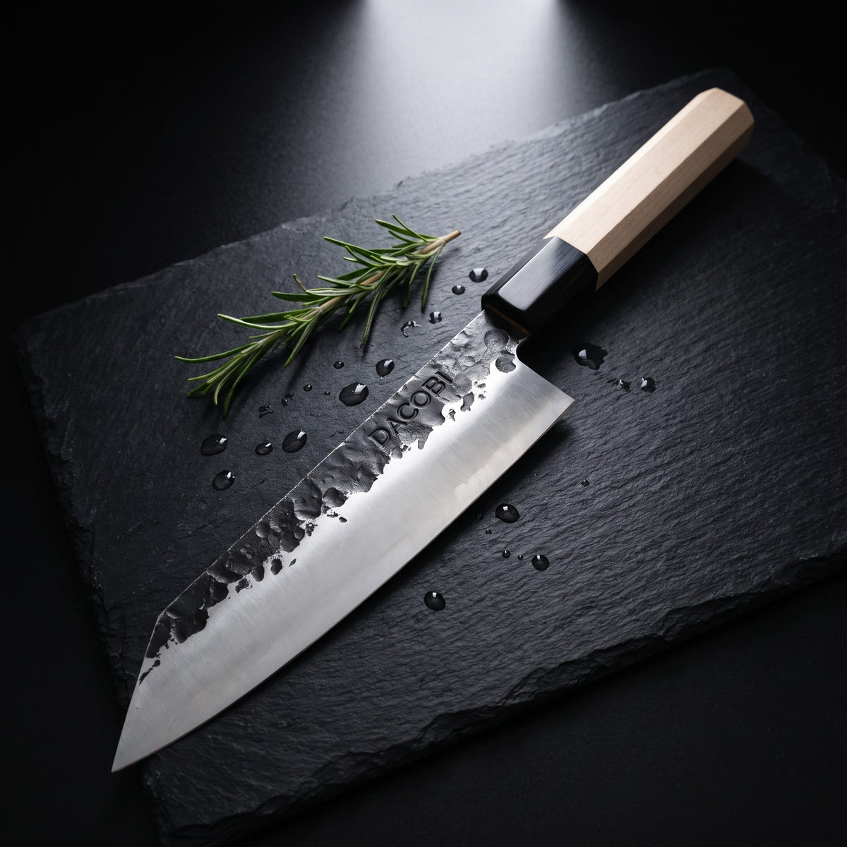 Rukoväť z javorového dreva noža Kiritsuke Tsuchime