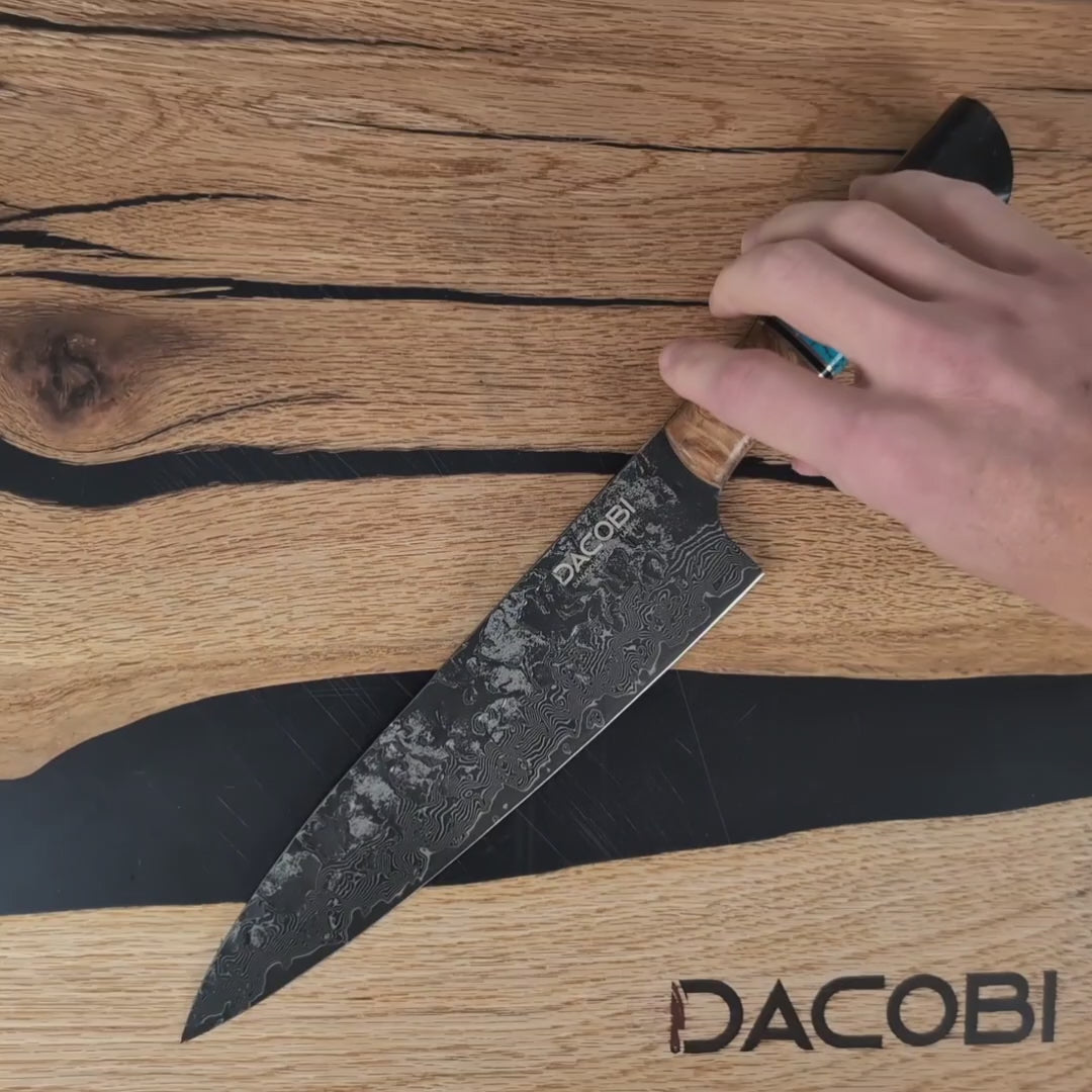 Kuchársky nôž C67, Damašková oceľ, 21.5 cm