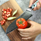 Nôž Santoku C23, Damašková oceľ, 18 cm - DACOBI.sk