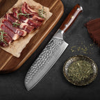 Nôž Santoku C39, Damašková oceľ, 18 cm - DACOBI.sk