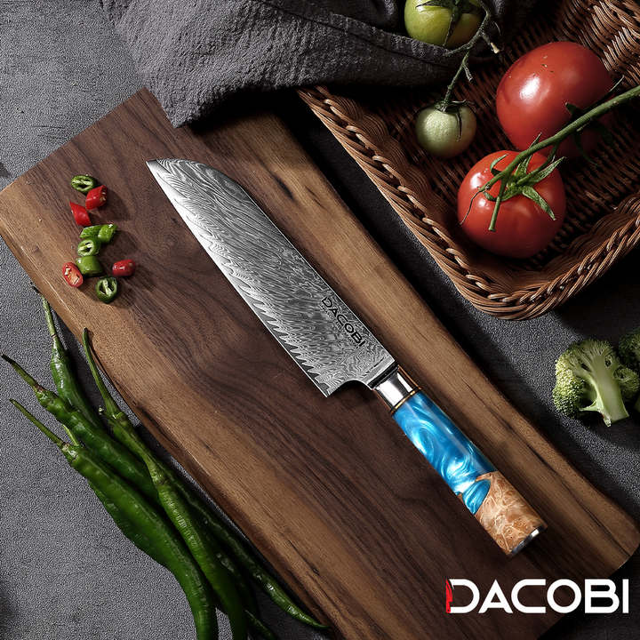 Nôž Santoku C3, damašková oceľ - DACOBI.sk