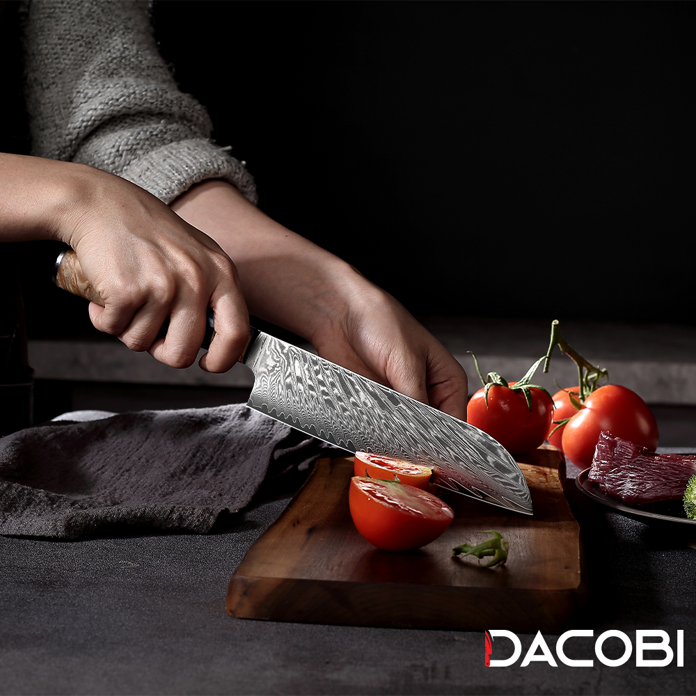 Nôž Santoku C3, damašková oceľ - DACOBI.sk